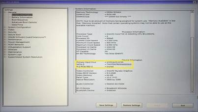 Dell - Latitude 7370 - De harde schijf identificeren in het BIOS De harde schijf identificeren in het BIOS