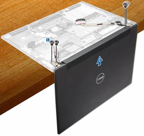 Dell - Latitude 7370 - De schermmodule verwijderen - Stap 4 De schermmodule verwijderen - Stap 4