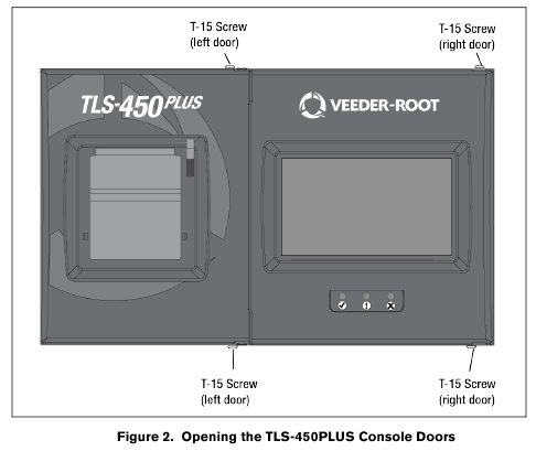 Veeder-Root - TLS-350 - De TLS-450PLUS-deuren openen De TLS-450PLUS-deuren openen
