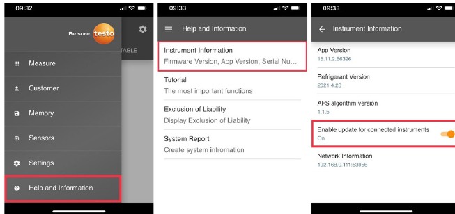 TESTO - 110 - Firmware-update uitvoeren Firmware-update uitvoeren
