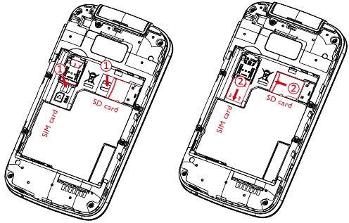 TCL - FLIP - De simkaart of microSD-kaart verwijderen De simkaart of microSD-kaart verwijderen