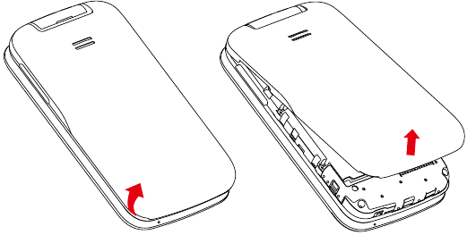 TCL - FLIP - Uw apparaat instellen - De achterklep verwijderen Uw apparaat instellen - De achterklep verwijderen
