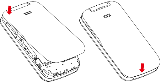 TCL - FLIP - Uw apparaat instellen - De achterklep terugplaatsen Uw apparaat instellen - De achterklep terugplaatsen