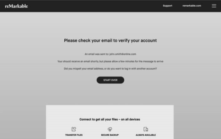 reMarkable - Paper Pro RM02A - Verbinden met je account - Stap 2 Verbinden met je account - Stap 2