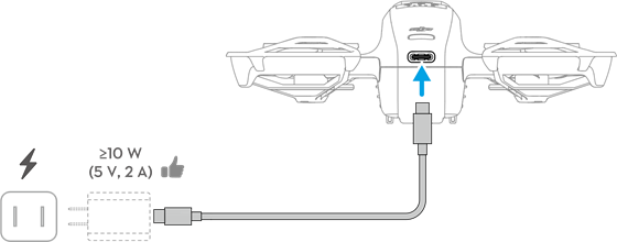 dji - NEO - Een oplader gebruiken Een oplader gebruiken