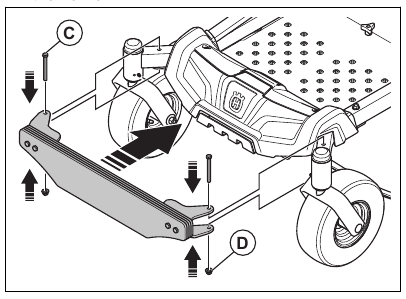 Husqvarna - Z242F - Het gewicht voor installeren - Stap 2 Het gewicht voor installeren - Stap 2