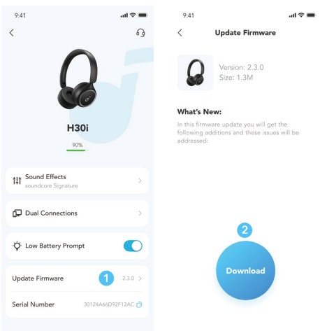 Soundcore - H30i - DE FIRMWARE UPDATEN DE FIRMWARE UPDATEN