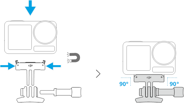 dji - Osmo Action 5 Pro - Osmo Action Gebogen zelfklevende basisset Osmo Action Gebogen zelfklevende basisset