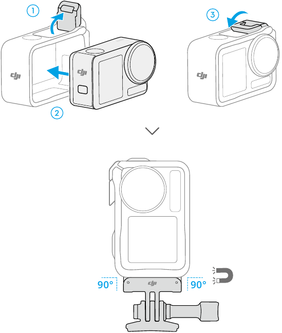 dji - Osmo Action 5 Pro - Osmo Action Horizontaal-verticaal beschermframe Osmo Action Horizontaal-verticaal beschermframe