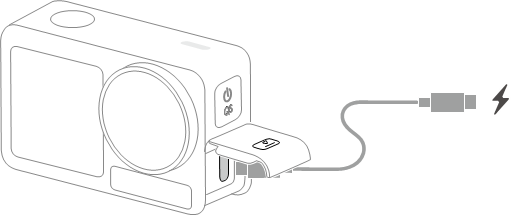 dji - Osmo Action 5 Pro - Voor het eerst gebruiken - De batterij opladen Voor het eerst gebruiken - De batterij opladen