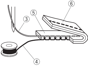 Singer - M1000 - De spanning van de naalddraad aanpassen - Stap 1 De spanning van de naalddraad aanpassen - Stap 1