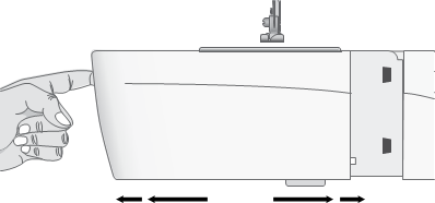 Singer - M1150 - VOORBEREIDINGEN - Vrije arm/afneembare accessoirelade VOORBEREIDINGEN - Vrije arm/afneembare accessoirelade