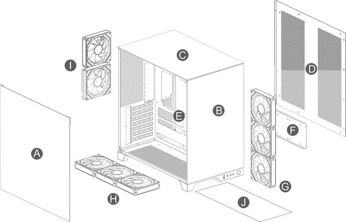 GAMEMAX - Infinity Pro - Exploded View Exploded View