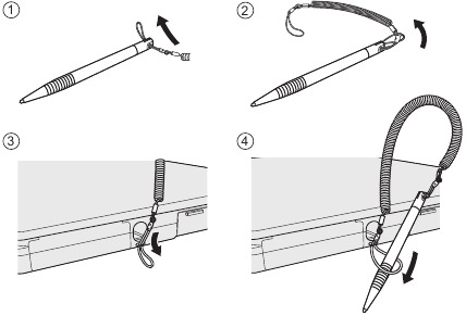 Panasonic - FZ-55 Series - Gebruik de tether om de stylus aan de computer te bevestigen Gebruik de tether om de stylus aan de computer te bevestigen