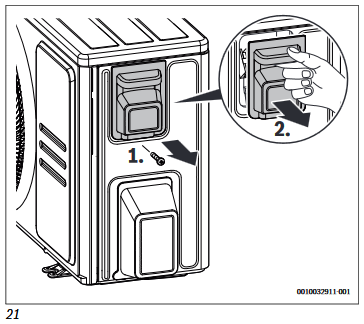Bosch - Climate 5000i - De buitenunit aansluiten - Stap 1 De buitenunit aansluiten - Stap 1