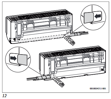 Bosch - Climate 5000i - De binnenunit installeren - Stap 6 De binnenunit installeren - Stap 6
