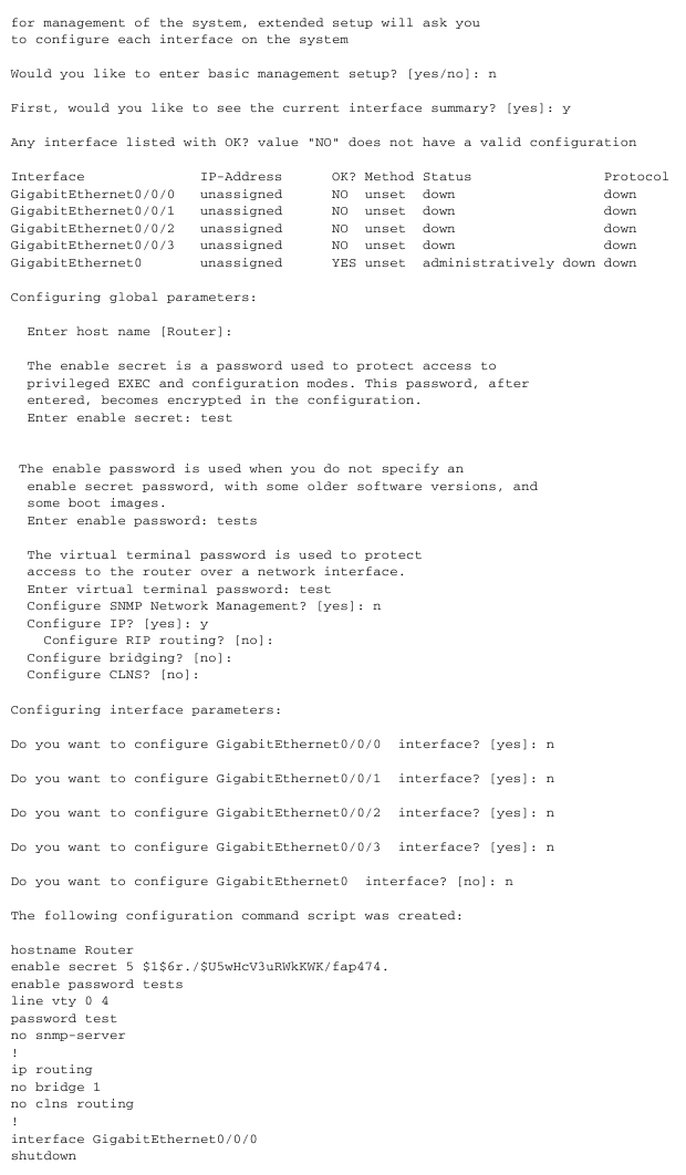Cisco - ASR 1006 - Globale parameters configureren met behulp van de installatiefunctie - Deel 2 Globale parameters configureren met behulp van de installatiefunctie - Deel 2