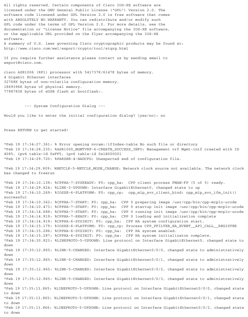 Cisco - ASR 1006 - Het systeem starten - Deel 2 Het systeem starten - Deel 2