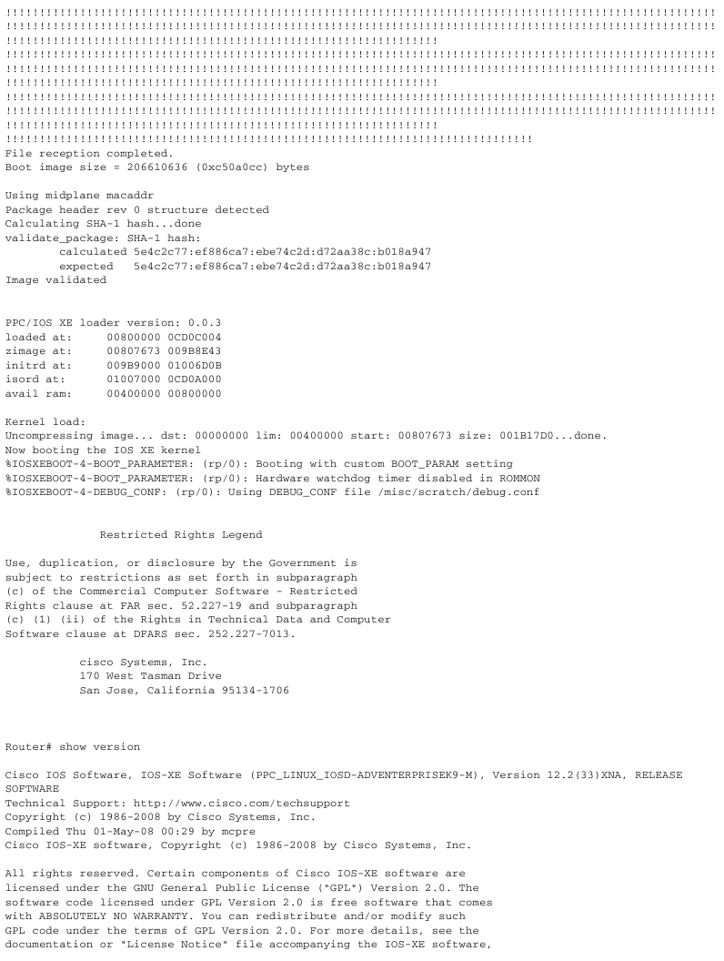 Cisco - ASR 1006 - Het systeem starten - Deel 5 Het systeem starten - Deel 5
