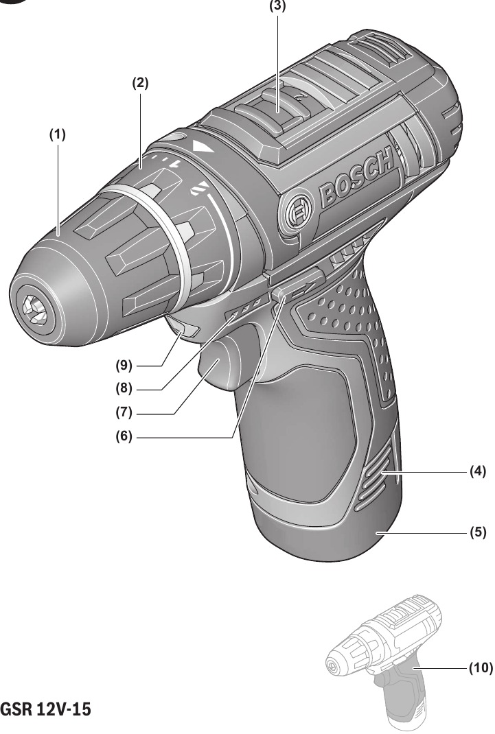Bosch - Professional GSR 12V-15 - Productbeschrijving - Productkenmerken Productbeschrijving - Productkenmerken