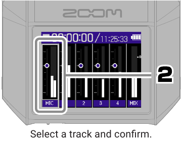 ZOOM - H6essential - Ingangen 1–4 - De monitoringmix aanpassen - Stap 2 Ingangen 1–4 - De monitoringmix aanpassen - Stap 2