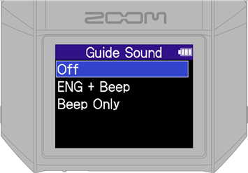 ZOOM - H6essential - Instellingen maken/eerste keer inschakelen - Toegankelijkheidsinstelling Instellingen maken/eerste keer inschakelen - Toegankelijkheidsinstelling