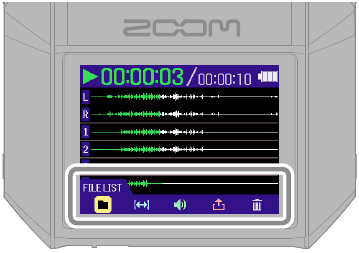 ZOOM - H6essential - Opnamen afspelen - Het afspeelscherm gebruiken Opnamen afspelen - Het afspeelscherm gebruiken