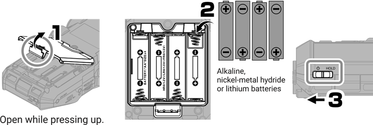 ZOOM - H6essential - De stroom inschakelen De stroom inschakelen