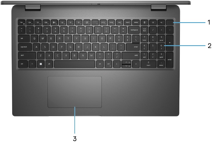 Dell - Latitude 3540 - Overzicht - Deel 3 - Bovenkant Overzicht - Deel 3 - Bovenkant