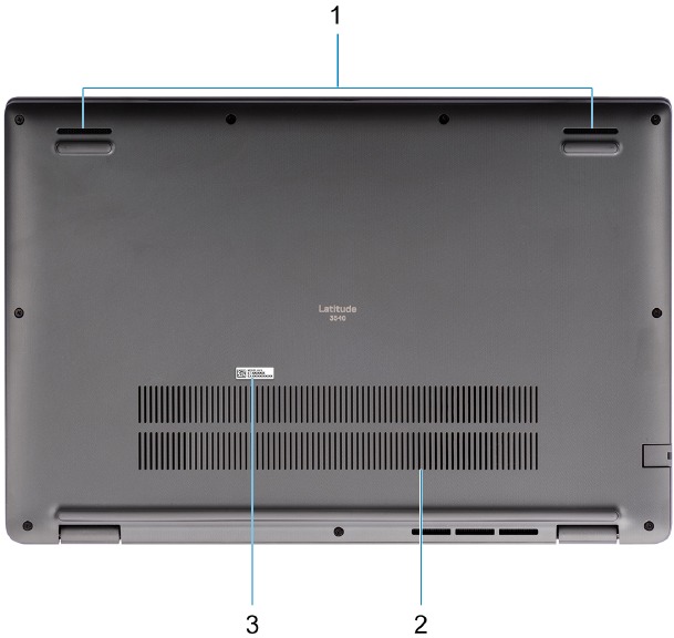 Dell - Latitude 3540 - Overzicht - Deel 5 - Onderkant Overzicht - Deel 5 - Onderkant