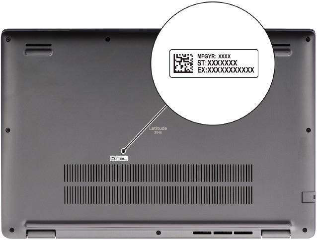 Dell - Latitude 3540 - Overzicht - Deel 6 - Servicetag Overzicht - Deel 6 - Servicetag