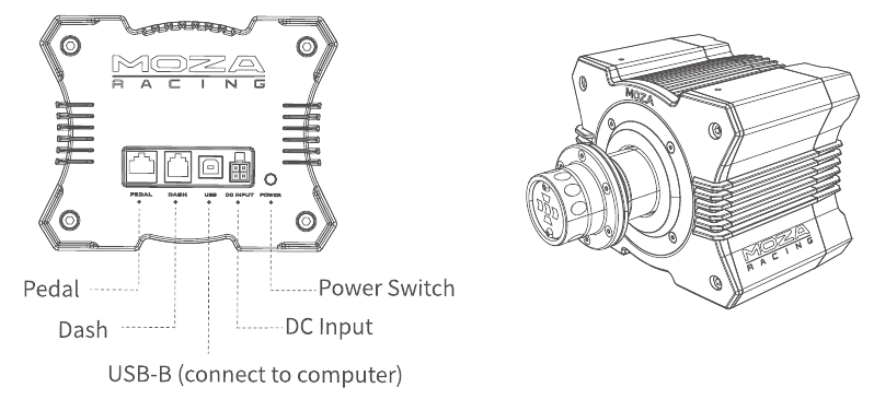 MOZA - R5 - Wheelbase-interface Wheelbase-interface