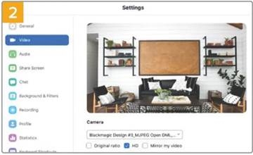 Blackmagic Design - ATEM Mini - De webcam instellen op Zoom - Stap 2 De webcam instellen op Zoom - Stap 2