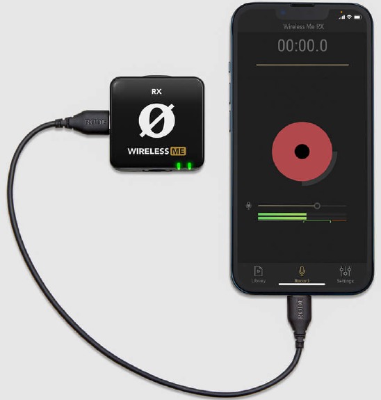 RODE - WIRELESS ME - Aansluiten op een mobiel apparaat Aansluiten op een mobiel apparaat