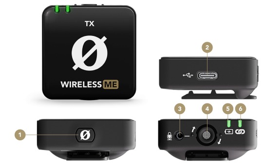 RODE - WIRELESS ME - Functies - Zender TX Functies - Zender TX