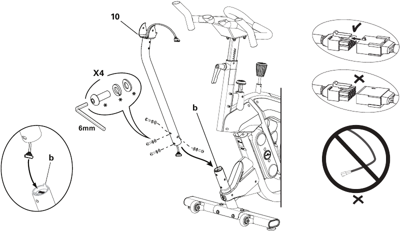 Bowflex - Velocore - Montage - Stap 5 - De consolemast bevestigen Montage - Stap 5 - De consolemast bevestigen