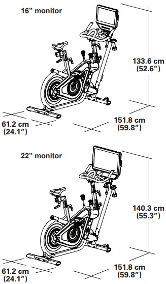 Bowflex - Velocore - Productafmetingen Productafmetingen