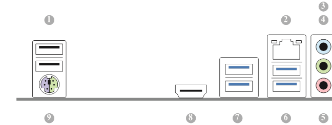 ASROCK - X370M - I/O-paneel I/O-paneel