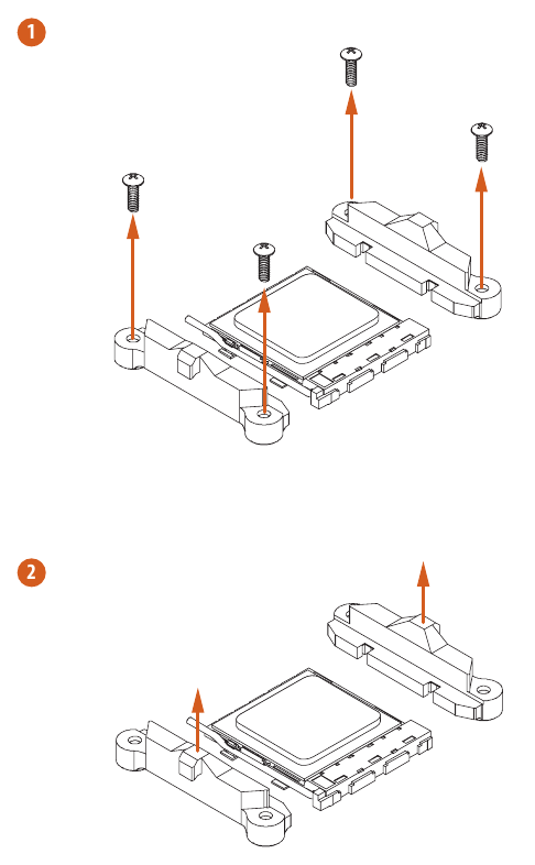 ASROCK - X370M - De AM4-boxkoeler SR2 installeren - Stap 1 De AM4-boxkoeler SR2 installeren - Stap 1