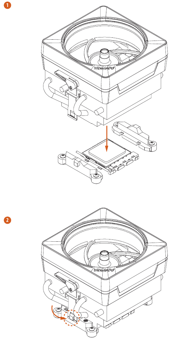 ASROCK - X370M - De AM4-boxkoeler SR3 installeren - Stap 1 De AM4-boxkoeler SR3 installeren - Stap 1