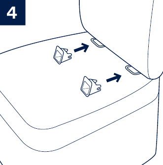 Nuna - NORR - Installatie - Stap 2 - Plaats de ISOFIX-geleiders Installatie - Stap 2 - Plaats de ISOFIX-geleiders