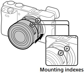 Sony - A6400 - Een lens bevestigen Een lens bevestigen
