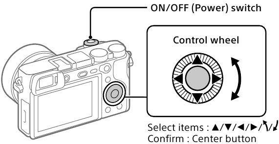 Sony - A6400 - De taal en de klok instellen De taal en de klok instellen