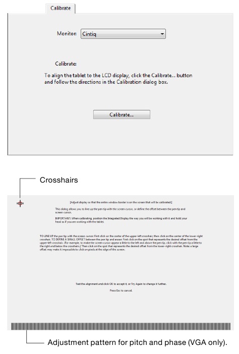 Wacom - Cintiq - PITCH EN FASE AANPASSEN (ALLEEN VGA) PITCH EN FASE AANPASSEN (ALLEEN VGA)