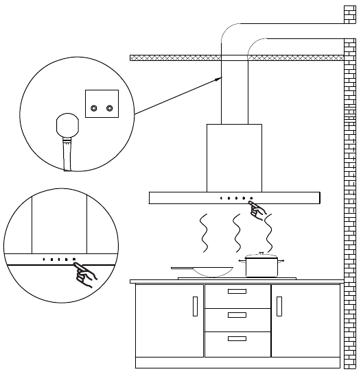 CIARRA - CBCS6102 - De kap installeren (afzuiging) - Stap 16 De kap installeren (afzuiging) - Stap 16