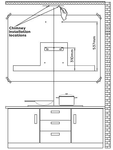 CIARRA - CBCS6102 - De kap installeren (afzuiging) - Stap 4 De kap installeren (afzuiging) - Stap 4