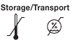 Toegestane opslag- en transporttemperatuur en -vochtigheid