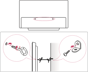 LG - OLED55B8 Series - Securing TV to the Wall De tv aan de muur bevestigen