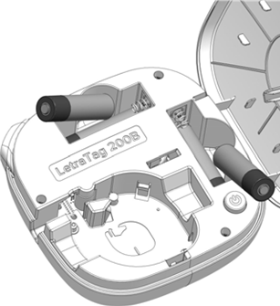 newell - Dymo LetraTag 200B - De batterijen plaatsen De batterijen plaatsen