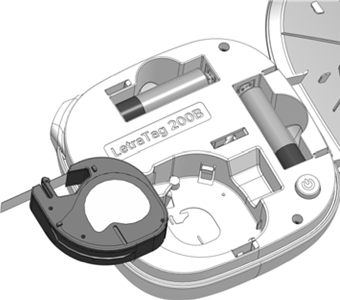 newell - Dymo LetraTag 200B - De labelcassette plaatsen De labelcassette plaatsen